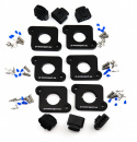 2.7T Audi S4 / RS4 to TFSI coil conversion adapters + connectors - set of 6 black
