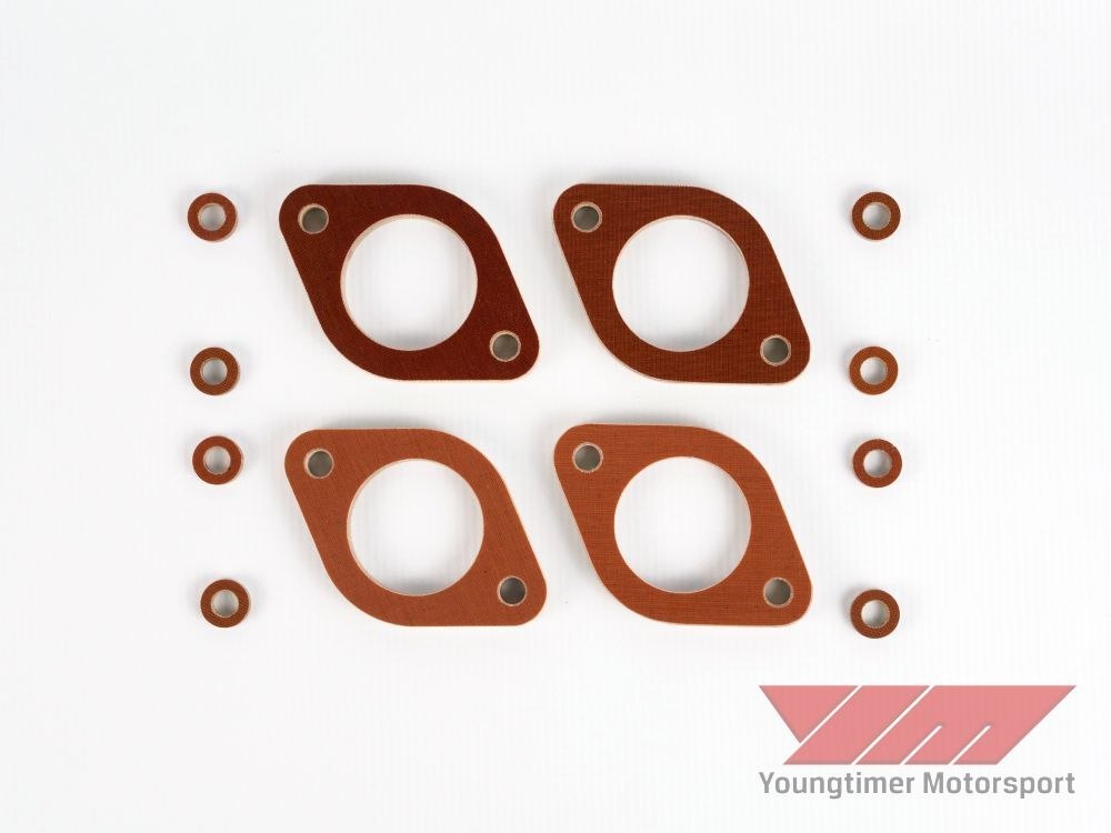 4x Phenolic spacer for Weber DCOE, Dellorto DHLA, Solex ADDHE 42mm 4x Phenolic spacer for Weber DCOE, Dellorto DHLA, Solex ADDHE 42mm