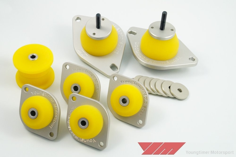 Drivetrain mounts Audi S2 / Audi RS2 full set SILVER (6 speed gearbox) Drivetrain mounts Audi S2 / Audi RS2 full set SILVER (6 speed gearbox)